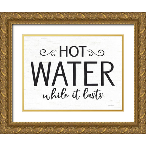 Hot Water Gold Ornate Wood Framed Art Print with Double Matting by Lettered and Lined