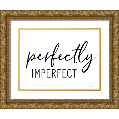 Perfectly Imperfect Gold Ornate Wood Framed Art Print with Double Matting by lettered And lined