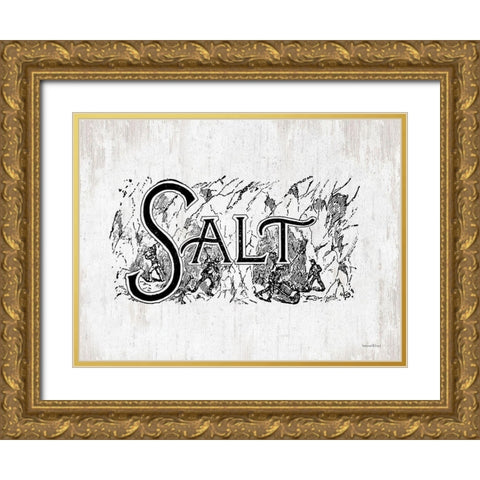 Salt Gold Ornate Wood Framed Art Print with Double Matting by lettered And lined