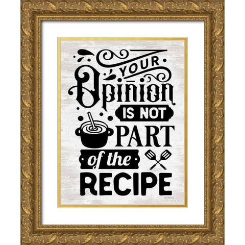Your Opinion II Gold Ornate Wood Framed Art Print with Double Matting by lettered And lined