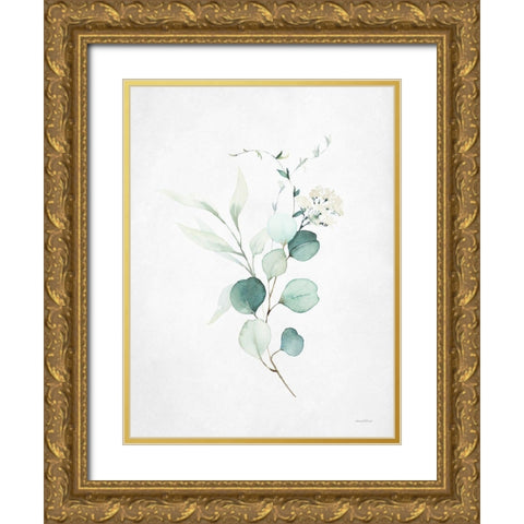 Leafy Retreat 2 Gold Ornate Wood Framed Art Print with Double Matting by Lettered and Lined