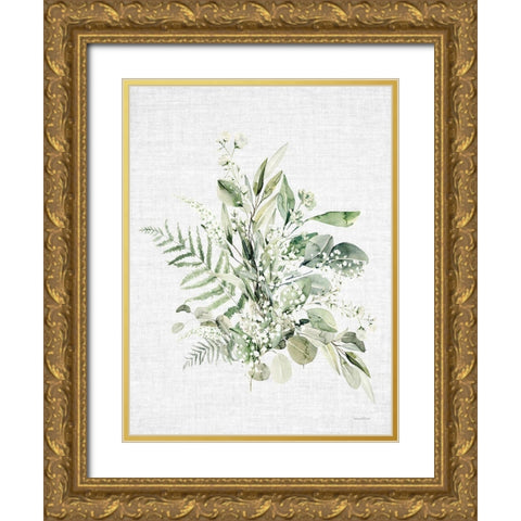 Leafy Retreat 8 Gold Ornate Wood Framed Art Print with Double Matting by Lettered and Lined