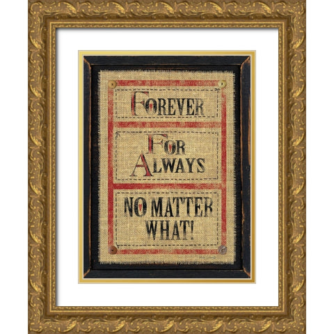 Forever Gold Ornate Wood Framed Art Print with Double Matting by Spivey, Linda