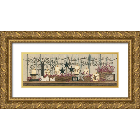 Willow Tree Shelf Collection Gold Ornate Wood Framed Art Print with Double Matting by Spivey, Linda