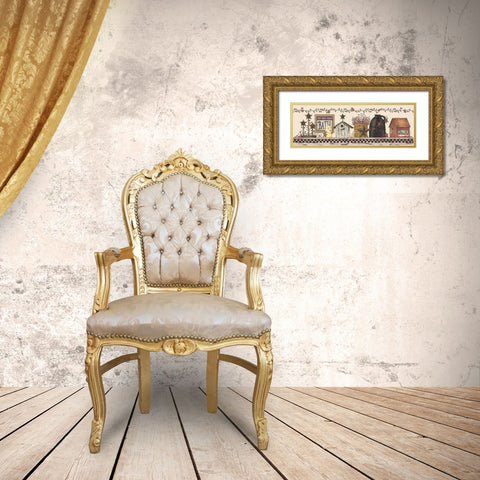 Bath Still Life Gold Ornate Wood Framed Art Print with Double Matting by Spivey, Linda