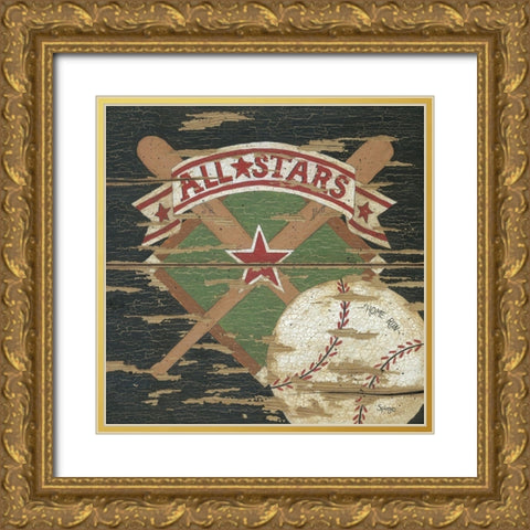 All Stars Gold Ornate Wood Framed Art Print with Double Matting by Spivey, Linda