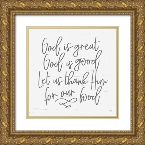 God is Great Gold Ornate Wood Framed Art Print with Double Matting by Lux + Me Designs