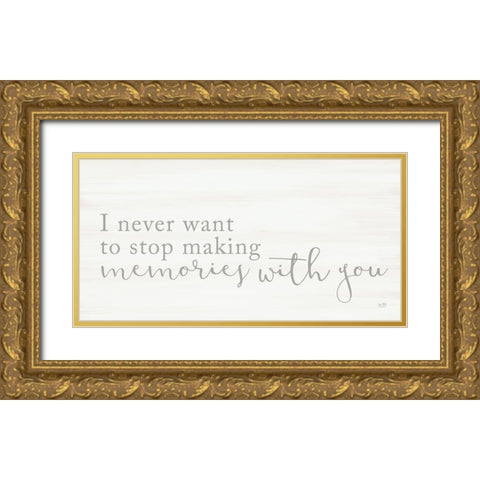 Memories with You Gold Ornate Wood Framed Art Print with Double Matting by Lux + Me Designs