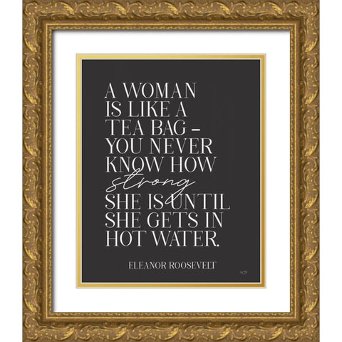 Hot Water Gold Ornate Wood Framed Art Print with Double Matting by Lux + Me Designs
