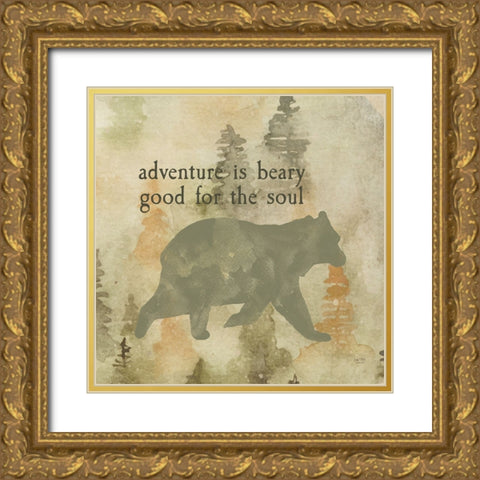 Adventure Isâ€¦ Gold Ornate Wood Framed Art Print with Double Matting by Lux + Me Designs