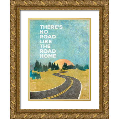 The Road Home Gold Ornate Wood Framed Art Print with Double Matting by Rae, Marla