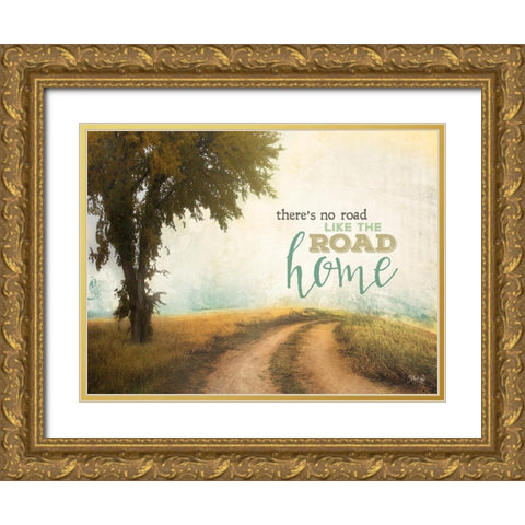 The Road Home Gold Ornate Wood Framed Art Print with Double Matting by Rae, Marla