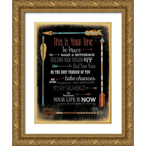 This is Your Time Gold Ornate Wood Framed Art Print with Double Matting by Rae, Marla