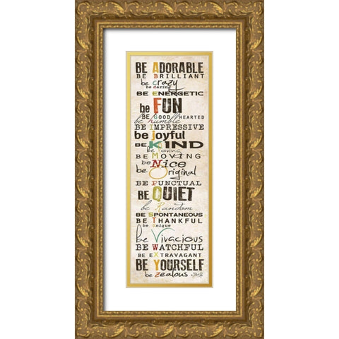 The Way to Be Gold Ornate Wood Framed Art Print with Double Matting by Rae, Marla