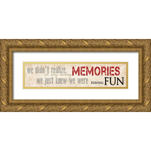Making Memories Gold Ornate Wood Framed Art Print with Double Matting by Rae, Marla