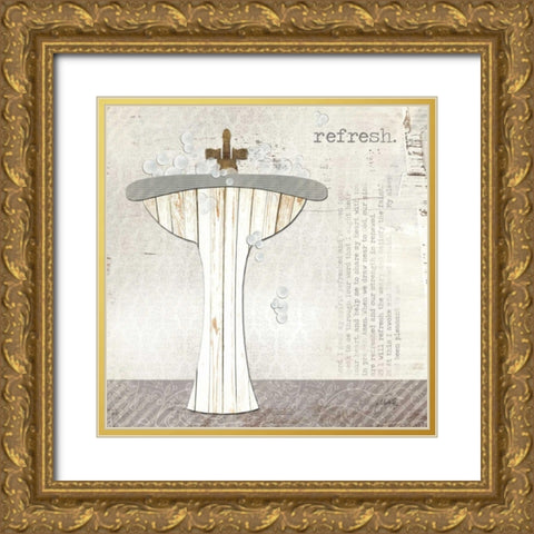 Refresh Gold Ornate Wood Framed Art Print with Double Matting by Rae, Marla