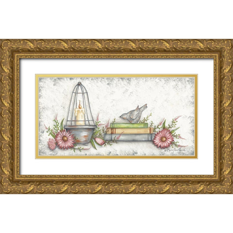 Pretty as a Picture Gold Ornate Wood Framed Art Print with Double Matting by June, Mary Ann