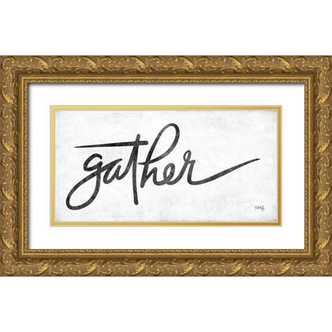Gather Gold Ornate Wood Framed Art Print with Double Matting by Rae, Marla