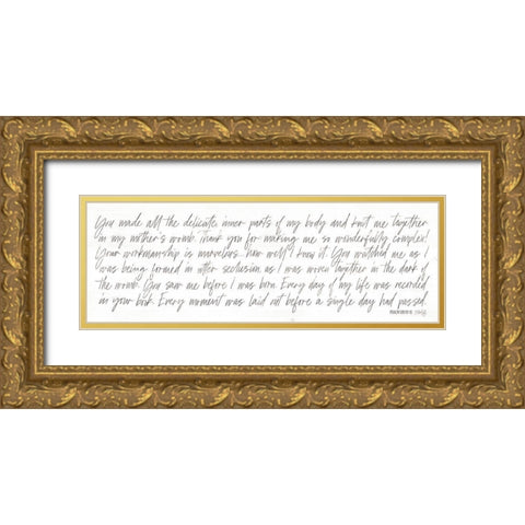 Psalm 139 Gold Ornate Wood Framed Art Print with Double Matting by Rae, Maria