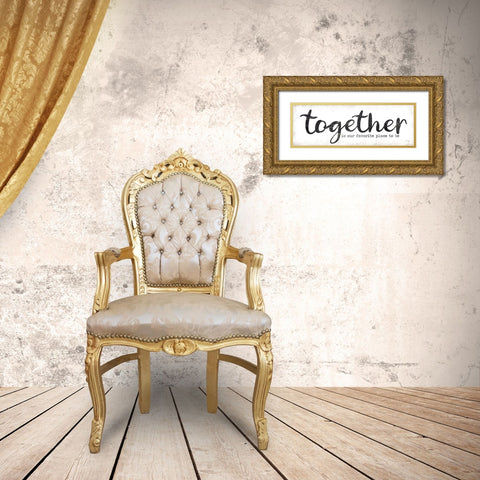 Together is Our Favorite Place to Be Gold Ornate Wood Framed Art Print with Double Matting by Rae, Marla