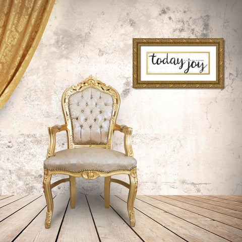 Today is a Good Day to Choose Joy Gold Ornate Wood Framed Art Print with Double Matting by Rae, Marla
