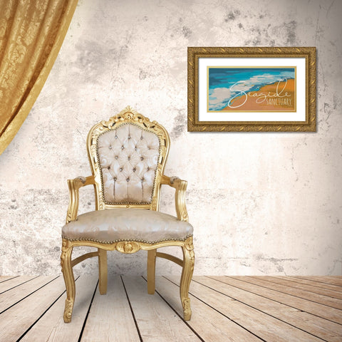 Seaside Sanctuary Gold Ornate Wood Framed Art Print with Double Matting by Rae, Marla