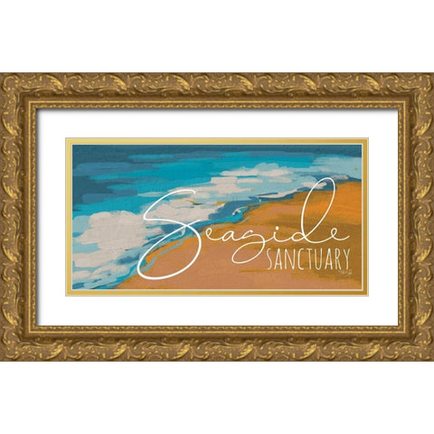 Seaside Sanctuary Gold Ornate Wood Framed Art Print with Double Matting by Rae, Marla