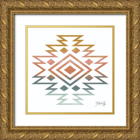 Tranquil Tribal Print 2 Gold Ornate Wood Framed Art Print with Double Matting by Rae, Marla