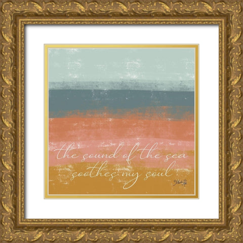 Sound of the Sea Gold Ornate Wood Framed Art Print with Double Matting by Rae, Marla