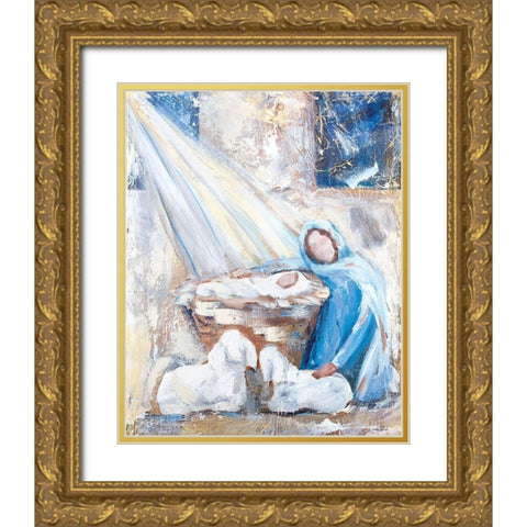 All Is Calm Gold Ornate Wood Framed Art Print with Double Matting by Kissell, Mackenzie