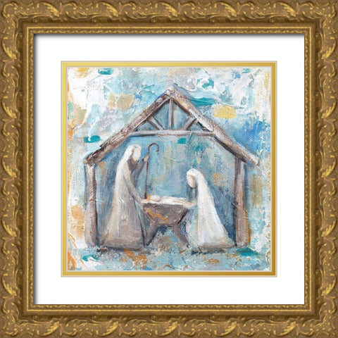 Nativity Gold Ornate Wood Framed Art Print with Double Matting by Kissell, Mackenzie