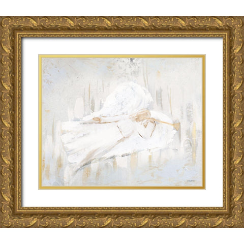 Nativity Angel I Gold Ornate Wood Framed Art Print with Double Matting by Kissell, Mackenzie