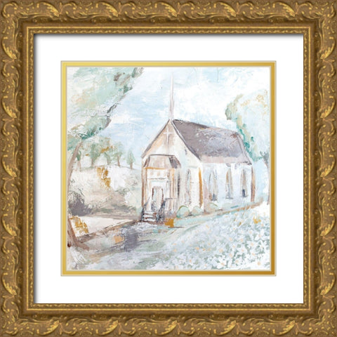 Blessed House Gold Ornate Wood Framed Art Print with Double Matting by Kissell, Mackenzie