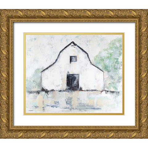 Rustic Barn Gold Ornate Wood Framed Art Print with Double Matting by Kissell, Mackenzie