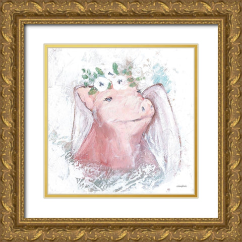 Pigs Fly Gold Ornate Wood Framed Art Print with Double Matting by Kissell, Mackenzie