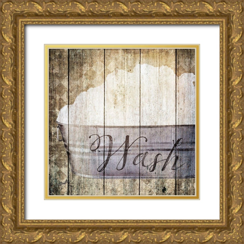 Wash Gold Ornate Wood Framed Art Print with Double Matting by Michelle, Misty