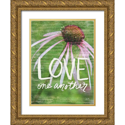 Love One Another Gold Ornate Wood Framed Art Print with Double Matting by Michelle, Misty