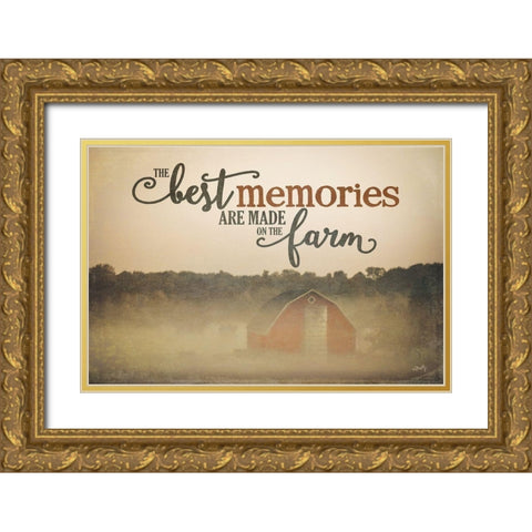 Farm Memories Gold Ornate Wood Framed Art Print with Double Matting by Michelle, Misty
