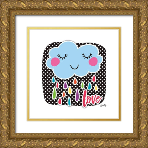 Love Cloud Gold Ornate Wood Framed Art Print with Double Matting by Michelle, Misty