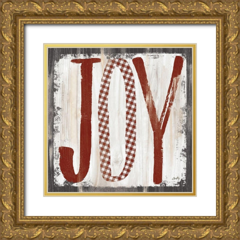 JOY Gold Ornate Wood Framed Art Print with Double Matting by Michelle, Misty