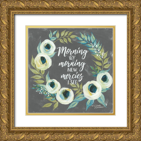 Morning by Morning Gold Ornate Wood Framed Art Print with Double Matting by Norman, Michele