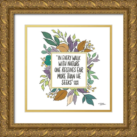 Walk with Nature Gold Ornate Wood Framed Art Print with Double Matting by Norman, Michele