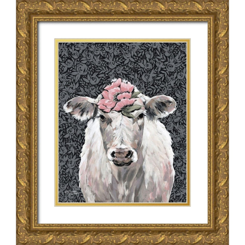 Agnes Gold Ornate Wood Framed Art Print with Double Matting by Norman, Michele