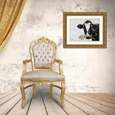 Susie Gold Ornate Wood Framed Art Print with Double Matting by Norman, Michele