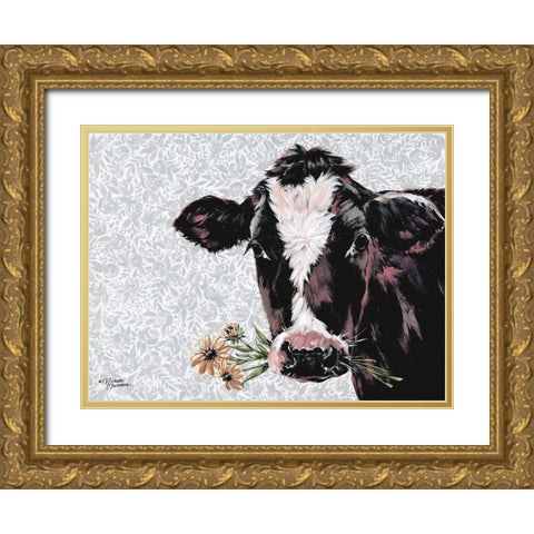 Susie Gold Ornate Wood Framed Art Print with Double Matting by Norman, Michele