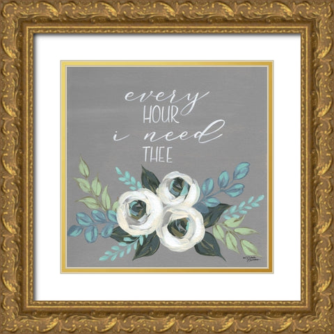 Every Hour I Need Thee Gold Ornate Wood Framed Art Print with Double Matting by Norman, Michele