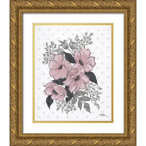 Harper Gold Ornate Wood Framed Art Print with Double Matting by Norman, Michele