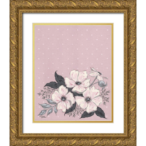 Astrid Gold Ornate Wood Framed Art Print with Double Matting by Norman, Michele