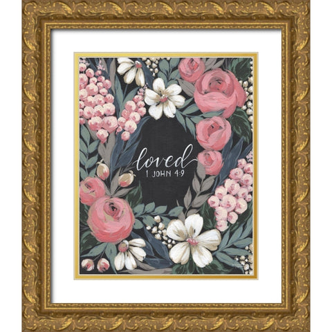 Loved Gold Ornate Wood Framed Art Print with Double Matting by Norman, Michele