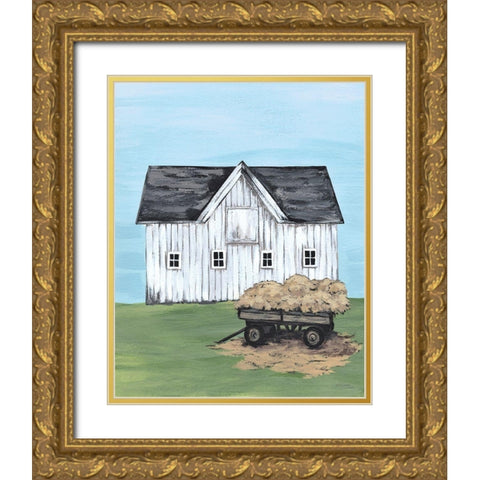 Hay Day    Gold Ornate Wood Framed Art Print with Double Matting by Norman, Michele